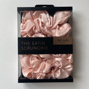 NWT Kitsch Satin Scrunchies set of 5